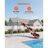 VEVOR Water Slide, Big 10 ft Outdoor Waterslide with Built in Adjustable Sprinkler and Ladder, Free Standing Pool Slide, Metal & Plastic Playground Equipment, Platform for Backyard Fun Activities