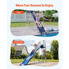 VEVOR Water Slide, Big 10 ft Outdoor Waterslide for Kids, Free Standing Pool Slide with Built in Adjustable Sprinkler and Climbing Ladder, Metal Plastic Playground Equipment, Platform for Backyard Fun