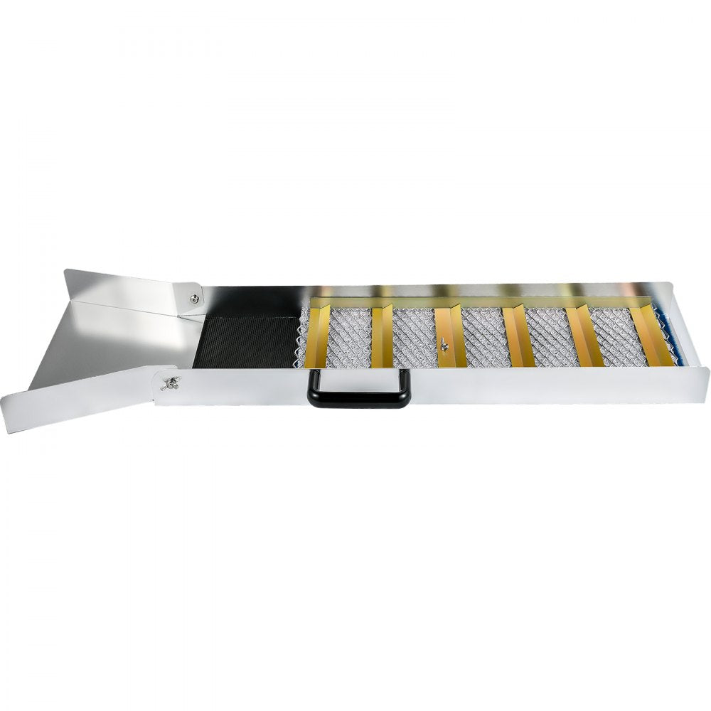 VEVOR Aluminum Alloy Sluice Box, Compact 36\" Mini Sluice Boxes for Gold, Lightweight Gold Sluice Equipment, Portable Sluice Boxes with Miner\'s Moss, River, Creek, Gold Panning, Prospecting, Dredging