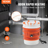 VEVOR Metal Drum Heater, 800 Watt 7.75 inch Width, Pail Heating Band for 5 Gallon Barrel, 86-302℉ Adjustable Thermostat, High Efficiency Silicone Grease Keg Heater, FCC Listed Orange