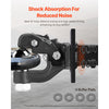 VEVOR Pintle Hook, 20000 lbs Towing Capacity, Trailer Hitches Receiver Hook Combination 2-5/16-inch Hitch Ball, Fits 2.5 to 3-inch Lunette Ring with Mounting Kit, Wear-resistant, Black Powder Coat