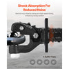 VEVOR Pintle Hook, 20000 lbs Towing Capacity, Trailer Hitches Receiver Hook Combination 2-inch Hitch Ball, Fits for 2.5 to 3-inch Lunette Ring with Mounting Kit, Wear-resistant, Black Powder Coat