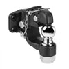 VEVOR Pintle Hook, 20000 lbs Towing Capacity, Trailer Hitches Receiver Hook Combination 2-inch Hitch Ball, Fits for 2.5 to 3-inch Lunette Ring with Mounting Kit, Wear-resistant, Black Powder Coat