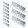 VEVOR 15-Inch Floor Registers, 10-Pack Baseboard Registers, HVAC Heavy-Duty Walkable Iron Floor Vents, Rustproof Anti-Peeling Air Vents Deflector Adjustable with Metal Damper for Home & Office, White