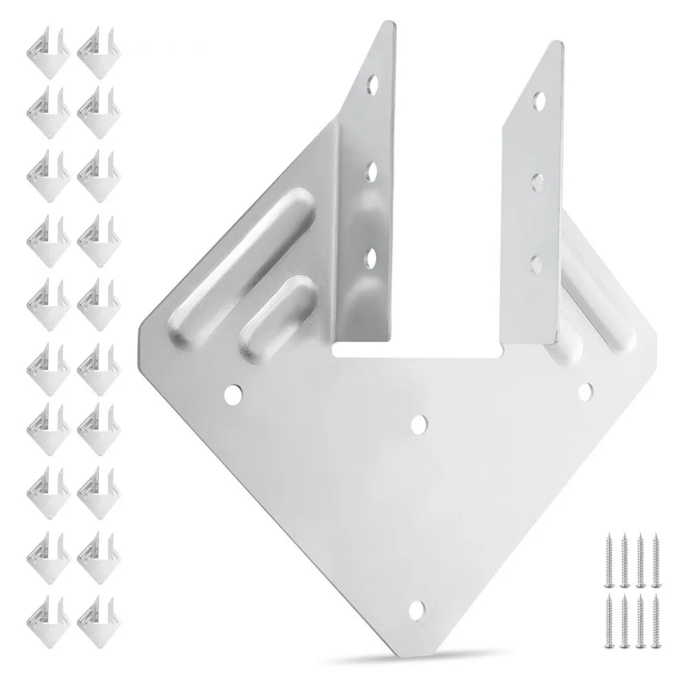 VEVOR Hurricane Ties for Rafter, Inner Size 5.31x1.57x2.48 in / 135x40x63 mm, Heavy Duty Hurricane Straps, Heavy Duty Rafter Ties Brackets Joist Hangers for Roof Beam Wooden Construction, 25 Pcs
