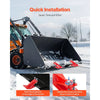 VEVOR Tractor Bucket Protector, 2PCS Heavy Duty Steel Bucket Edge Protectors, Edge Tamer Anti-Skid Device with Double Hexagon Lock Nuts and Bolts, for Snow, Leave Removal & Spreading Gravel (Red)
