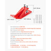 VEVOR Tractor Bucket Protector, 2PCS Heavy Duty Steel Bucket Edge Protectors, Edge Tamer Anti-Skid Device with Double Hexagon Lock Nuts and Bolts, for Snow, Leave Removal & Spreading Gravel (Red)