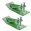 VEVOR Tractor Bucket Protector, 2PCS Heavy Duty Steel Bucket Edge Protectors, Edge Tamer Anti-Skid Device with Double Hexagon Lock Nuts and Bolts, for Snow, Leave Removal & Spreading Gravel (Green)