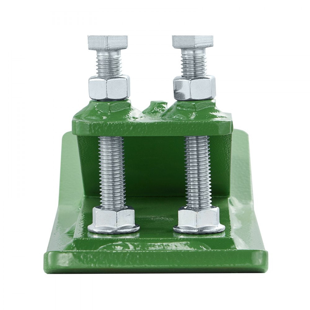 VEVOR Tractor Bucket Protector, 2PCS Heavy Duty Steel Bucket Edge Protectors, Edge Tamer Anti-Skid Device with Double Hexagon Lock Nuts and Bolts, for Snow, Leave Removal & Spreading Gravel (Green)