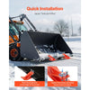 VEVOR Tractor Bucket Protector, 2PCS Heavy Duty Steel Bucket Edge Protectors, Edge Tamer Anti-Skid Device with Double Hexagon Lock Nuts and Bolts, for Snow, Leave Removal & Spreading Gravel (Orange)