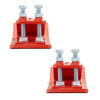 VEVOR Tractor Bucket Protector, 2PCS Heavy Duty Steel Bucket Edge Protectors, Edge Tamer Anti-Skid Device with Double Hexagon Lock Nuts and Bolts, for Snow, Leave Removal & Spreading Gravel (Orange)