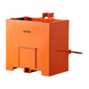 VEVOR Ballast Box, 3-Point Category 1 Tractor Ballast of 800 lbs Capacity, with Standard 2 Inch Hitch Receiver, Heavy-Duty Steel 5 ft³ Large Volume Durable Loader Attachment with Sliding Door, Orange