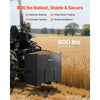 VEVOR Ballast Box, 3-Point Category 1 Tractor Ballast of 800 lbs Capacity, with Standard 2 Inch Hitch Receiver, Heavy-Duty Steel 5 ft³ Large Volume Durable Loader Attachment with Sliding Door, Black
