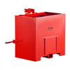 VEVOR Ballast Box, 3-Point Category 1 Tractor Ballast of 800 lbs Capacity, with Standard 2 Inch Hitch Receiver, Heavy-Duty Steel 5 ft³ Large Volume Durable Loader Attachment with Sliding Door, Red