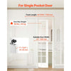 VEVOR Sliding Pocket Door Hardware Track Kit, 44.69" Pocket Door Track Kit with Soft Close Mechanism for Smooth and Quiet Sliding, Easy to Install, for 1" to 1 3/4" Thickness 24" Width Single Door