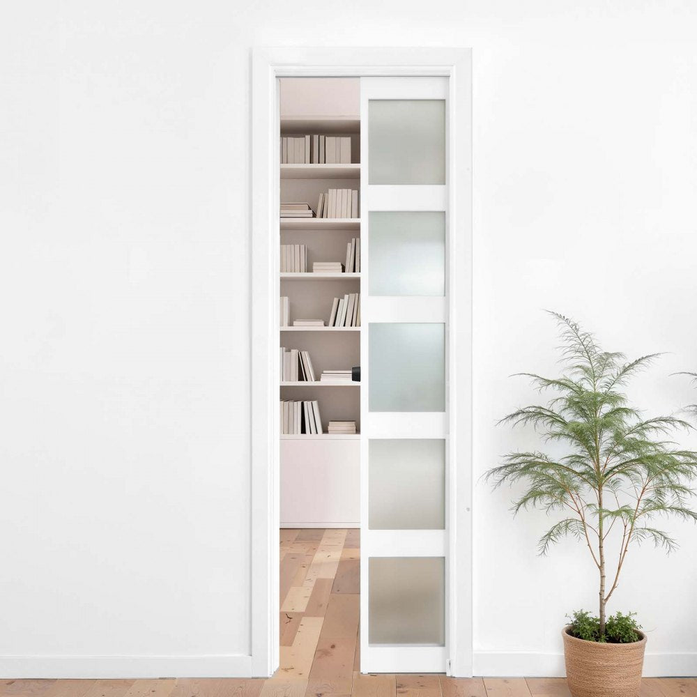 VEVOR Sliding Pocket Door Hardware Track Kit, 44.69" Pocket Door Track Kit with Soft Close Mechanism for Smooth and Quiet Sliding, Easy to Install, for 1" to 1 3/4" Thickness 24" Width Single Door