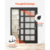 VEVOR Bypass Sliding Door Hardware Kit, 5 ft Aluminum Alloy Dual-Track Bypass Door Hardware, Smooth and Quiet Sliding, Easy to Install, for 1" to 1 3/4" Thickness 30" Width 2 Door System, for Closet