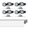 VEVOR Bypass Door Hardware, 5ft Heavy Duty Bypass Sliding Door Hardware Kit, Aluminum Alloy Sliding Closet Door Hardware Set for 2 Door System, Fit Door Thickness 1 3/8 " - 1 3/4", Easy to Install