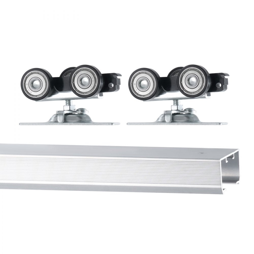 VEVOR Sliding Pocket Door Hardware Track Kit, 5.73 ft Heavy Duty Pocket Door Hardware Kit, Commercial Grade Pocket Door Hardware and Track Set for 24"-36" Wide Single Door, Smoothly and Easy to Install