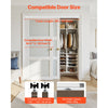 VEVOR Bypass Door Hardware, 6ft Heavy Duty Bypass Sliding Door Hardware Kit, Aluminum Alloy Sliding Closet Door Hardware Set for 2 Door System, Fit Door Thickness 1 3/8 " - 1 3/4", Easy to Install