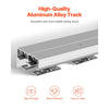 VEVOR Bypass Door Hardware, 6ft Heavy Duty Bypass Sliding Door Hardware Kit, Aluminum Alloy Sliding Closet Door Hardware Set for 2 Door System, Fit Door Thickness 1 3/8 " - 1 3/4", Easy to Install