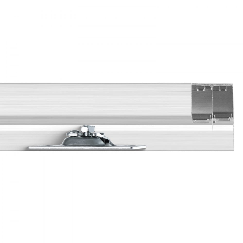 VEVOR Bypass Door Hardware, 6ft Heavy Duty Bypass Sliding Door Hardware Kit, Aluminum Alloy Sliding Closet Door Hardware Set for 2 Door System, Fit Door Thickness 1 3/8 " - 1 3/4", Easy to Install