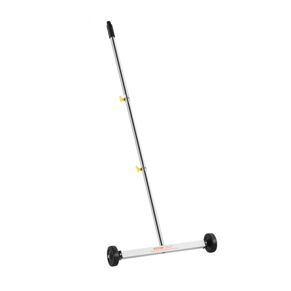 VEVOR Magnetic Sweeper with Wheels, 17 inch, 10 lbs Load Capacity, Lightweight Magnetic Pickup Sweeper with Adjustable Handle, Pick Up Nails and Screws, Easy Cleanup for Garages, Roofing Projects