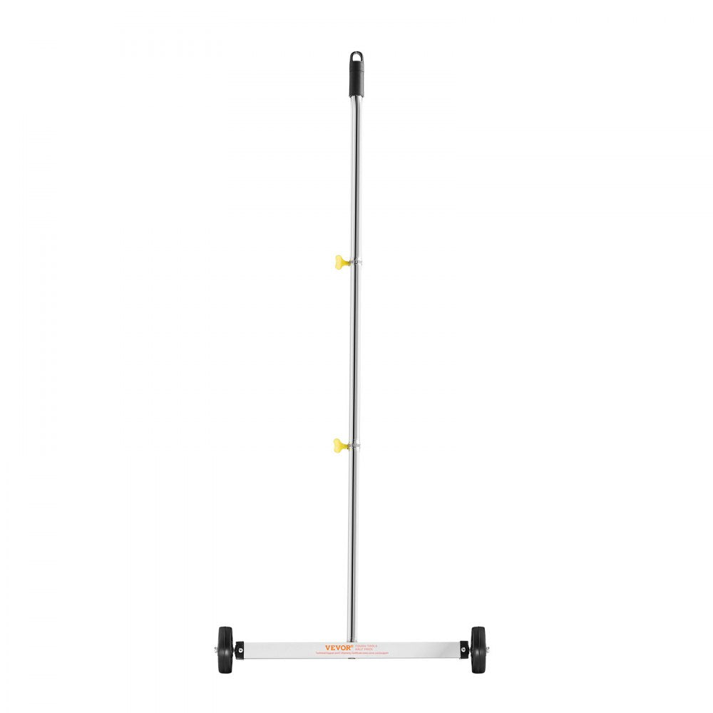VEVOR Magnetic Sweeper with Wheels, 17 inch, 10 lbs Load Capacity, Lightweight Magnetic Pickup Sweeper with Adjustable Handle, Pick Up Nails and Screws, Easy Cleanup for Garages, Roofing Projects