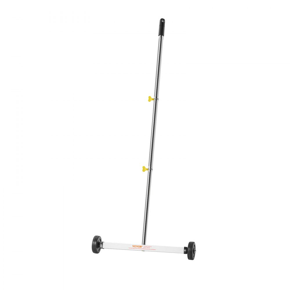 VEVOR Magnetic Sweeper with Wheels, 17 inch, 10 lbs Load Capacity, Lightweight Magnetic Pickup Sweeper with Adjustable Handle, Pick Up Nails and Screws, Easy Cleanup for Garages, Roofing Projects