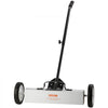 VEVOR 45Lbs Rolling Magnetic Sweeper with Wheels, Push-Type Magnetic Pick Up Sweeper, 18-inch Large Magnet Pickup Lawn Sweeper,  Magnet with Telescoping Handle, Easy Cleanup of Workshop Garage Yard