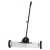 VEVOR 50Lbs Rolling Magnetic Sweeper with Wheels, Push-Type Magnetic Pick Up Sweeper, 24-inch Large Magnet Pickup Lawn Sweeper with Telescoping Handle, Easy Cleanup of Workshop Garage Yard