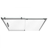 VEVOR Bathtub Shower Door 60" W x 60" H Semi-Frameless Sliding Door Black, 5/16" Thick Clear Tempered Glass, Sliding Tub Shower Door with 2 Stainless Steel Handles, Nano Coating, for Bathroom Tubs