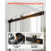 VEVOR Bathtub Shower Door 60"W x 60"H Frameless Bypass Sliding Doors Black, 5/16" Clear Tempered Glass, Double Sliding Tub Shower Doors with 2 Stainless Steel Handles, Nano Coating, for Bathroom Tubs