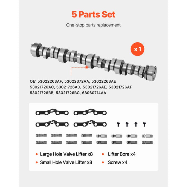 Vevor Camshaft Kit Ram 1500 5.7L V8 Engine Cam and Lifter Set New ...