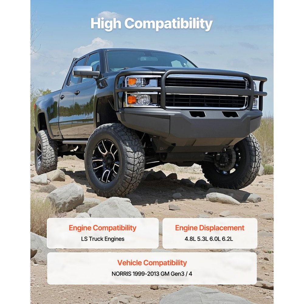 VEVOR LS Truck Cam Kit, 9-Piece Set, Includes Timing Gasket, Pushrods Springs & Seals, Compatible with 1999-2013 GM Gen3/4 Norris Trucks, Fits 4.8L, 5.3L, 6.0L, 6.2L LS Engines, OE 12625437 SP011-16
