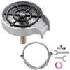 VEVOR Glass Rinser, 10 Powerful Spraying Jets 360° Rotating Cup Rinser for Sink, Wearproof ABS Sink Faucet Cup Washer & ABS Cup Holder for Baby Bottle, Glass Cup, Wine Glass (Silver-White Base)
