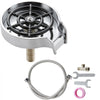 VEVOR Glass Rinser, 10 Powerful Spraying Jets 360° Rotating Cup Rinser for Sink, Wearproof ABS Kitchen Sink Faucet Cup Washer & ABS Cup Holder for Baby Bottle, Glass Cup, Wine Glass(Silver Grey Base)