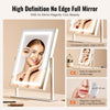 VEVOR Vanity Mirror with Lights, Three Color Lighting Modes, Lighted Makeup LED Mirror, and 5X Magnification Mirror, Smart Touch Control, 360°Rotation (16.1x11.8 in, White)