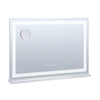 VEVOR Large Vanity Mirror with Lights and Bluetooth Speaker, Three Color Lighting Modes, Lighted Makeup LED Mirror,5X Magnification,USB,Smart Touch Control,Desktop Wall-Mount (31.5x21.7in, White)