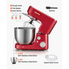 VEVOR 5.3+4.2 Qt Tilt Head Stand Mixer 400W Electric Dough Mixer, 3 Speeds Food Kitchen Mixer with Stainless Steel Bowl, Splash Guard, Dough Hook, Whisk, Beater, for Baking Mixing Whipping