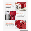 VEVOR 5.3+4.2 Qt Tilt Head Stand Mixer 400W Electric Dough Mixer, 3 Speeds Food Kitchen Mixer with Stainless Steel Bowl, Splash Guard, Dough Hook, Whisk, Beater, for Baking Mixing Whipping
