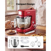 VEVOR 5.3+4.2 Qt Tilt Head Stand Mixer 400W Electric Dough Mixer, 3 Speeds Food Kitchen Mixer with Stainless Steel Bowl, Splash Guard, Dough Hook, Whisk, Beater, for Baking Mixing Whipping
