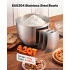 VEVOR 4.2 Qt Tilt Head Stand Mixer 400W Electric Dough Mixer, 6 Speeds Food Kitchen Mixer with Stainless Steel Bowl, Splash Guard, Dough Hook, Whisk, Beater, for Baking Mixing Whipping