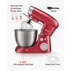 VEVOR 4.2 Qt Tilt Head Stand Mixer 400W Electric Dough Mixer, 6 Speeds Food Kitchen Mixer with Stainless Steel Bowl, Splash Guard, Dough Hook, Whisk, Beater, for Baking Mixing Whipping