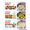 VEVOR 7.4 Qt Tilt Head Stand Mixer 500W Electric Dough Mixer, 6 Speeds with Pulse Food Kitchen Mixer with Stainless Steel Bowl, Splash Guard, Dough Hook, Whisk, Beater, for Baking Mixing