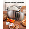 VEVOR 7.4 Qt Tilt Head Stand Mixer 500W Electric Dough Mixer, 12 Speeds Food Kitchen Mixer with Stainless Steel Bowl, Splash Guard, Dough Hook, Whisk, Beater, for Baking Mixing