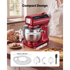 VEVOR 7.4 Qt Tilt Head Stand Mixer 500W Electric Dough Mixer, 12 Speeds Food Kitchen Mixer with Stainless Steel Bowl, Splash Guard, Dough Hook, Whisk, Beater, for Baking Mixing