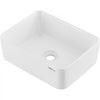 VEVOR Rectangle Vessel Sink, 16" x 12" Bathroom Vessel Sink Countertop, White Ceramic Bathroom Sinks Above Counter, Modern Style, Bright and Elegant, Well-Packaged for Bathroom, Hotel, Toilet, RV