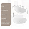 VEVOR Oval Vessel Sink, 23.3" x 14.2" Bathroom Vessel Sink Bowl Countertop, White Ceramic Bathroom Sinks Above Counter, Bowl Sink with Modern Style, Well-Packaged for Bathroom, Hotel, Toilet, RV