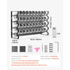 VEVOR Spice Rack Organizer for Cabinet, Spice Organizer with 36 Empty Spice Jars, Lids, Spice Labels, and Funnel Complete Set, Seasoning Organizer for Countertop, Kitchen, Pantry, Cupboard, 18x11 in